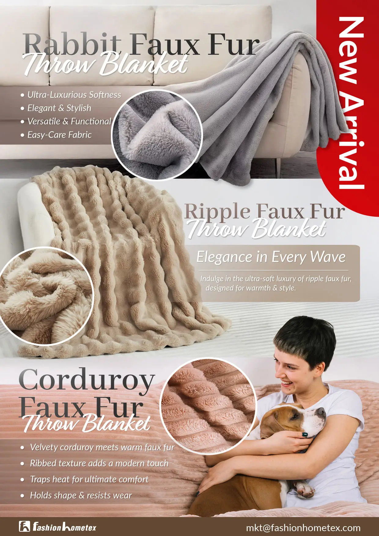 [Pre-Order] – Premium Faux Fur Throw Blanket Collection