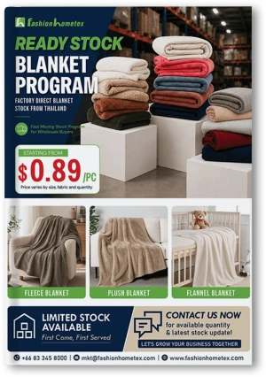 Ready Stock - Solid Color Blanket Promotion Price - All sizes
