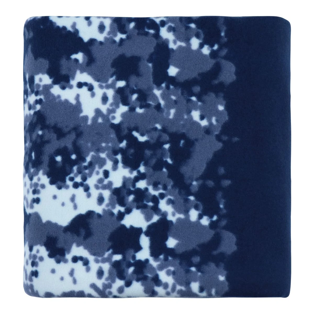 100% Recycled Polyester Bottles Printed Fleece Blanket - I Love Recycling (Navy)