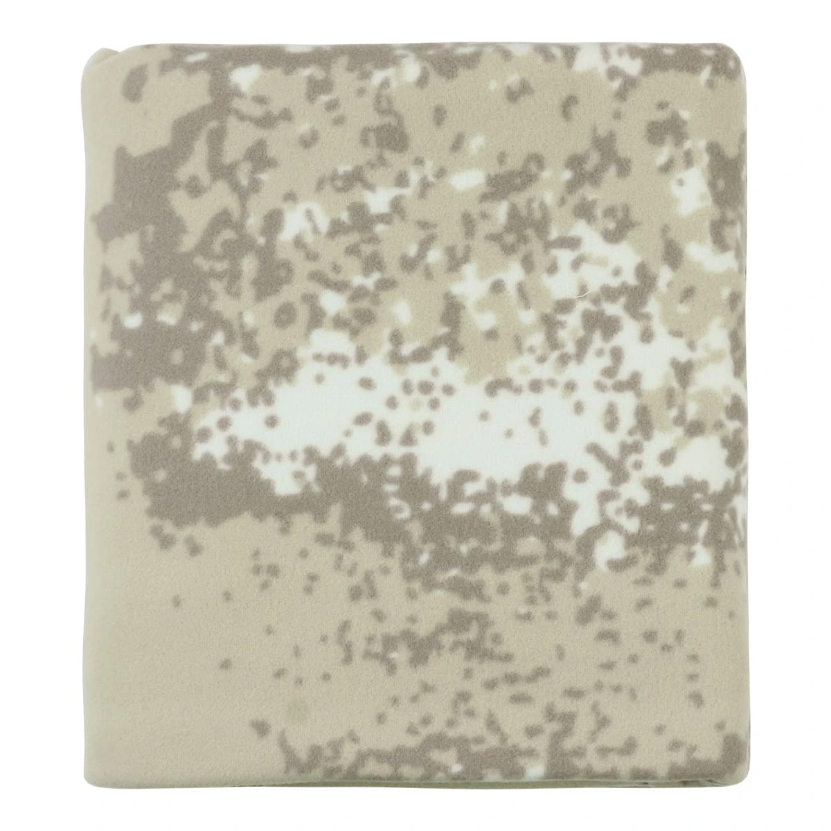 100% Recycled Polyester Bottles Printed Fleece Blanket - I Love Recycling (Beige)