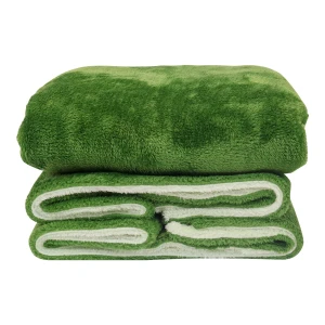 100% Recycled Polyester Duo Shades Reversible Plush Throw (Green)