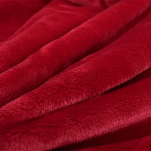 100% Recycled Polyester Duo Shades Reversible Plush Throw (Red)