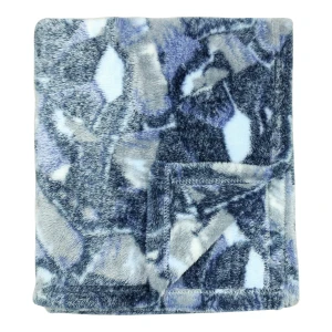 100% Recycled Polyester Frosted Printed Plush Blanket (Charcoal)