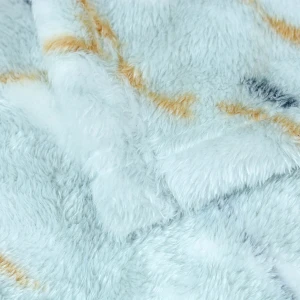 100% Recycled Polyester Frosted Printed Plush Blanket (Marble)