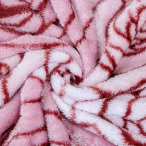 100% Recycled Polyester Frosted Printed Plush Blanket (Pink Roses)