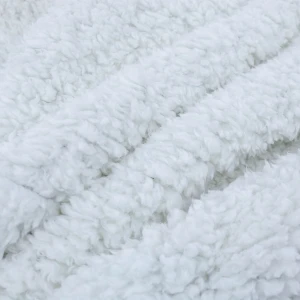 100% Recycled Polyester Plush Reversible Sherpa Blanket (Navy)