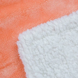 100% Recycled Polyester Plush Reversible Sherpa Blanket (Old Rose)