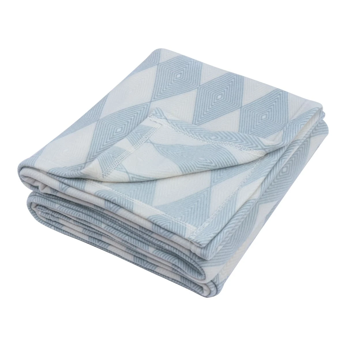 100% Recycled Polyester Printed Fleece Blanket - Viva Diamond (Grey)