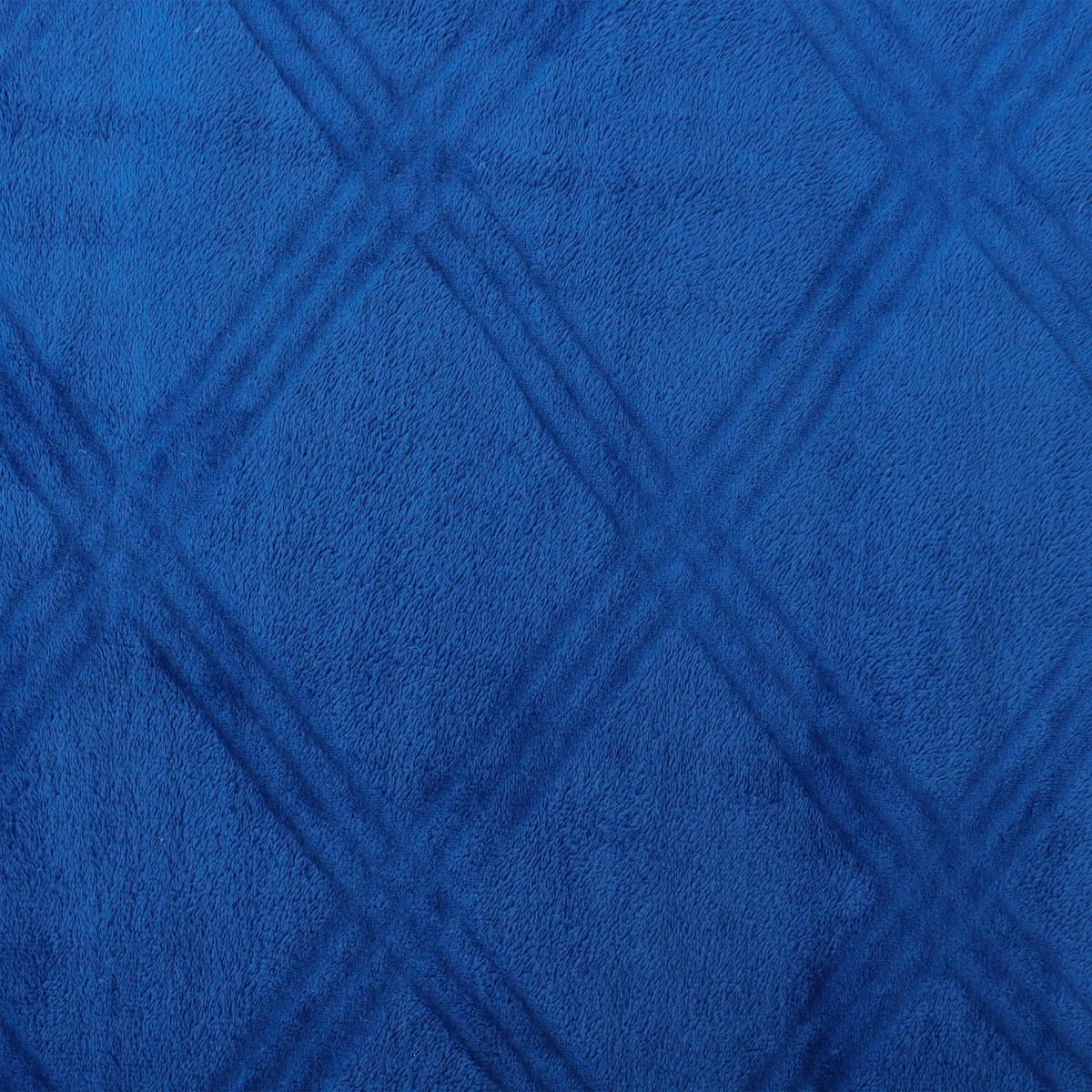 3D Diamond Pattern Flannel Blanket (Navy)