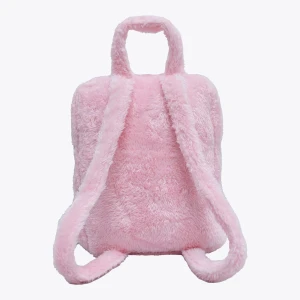 Alpaca Plush Blanket Backpack (Pink)