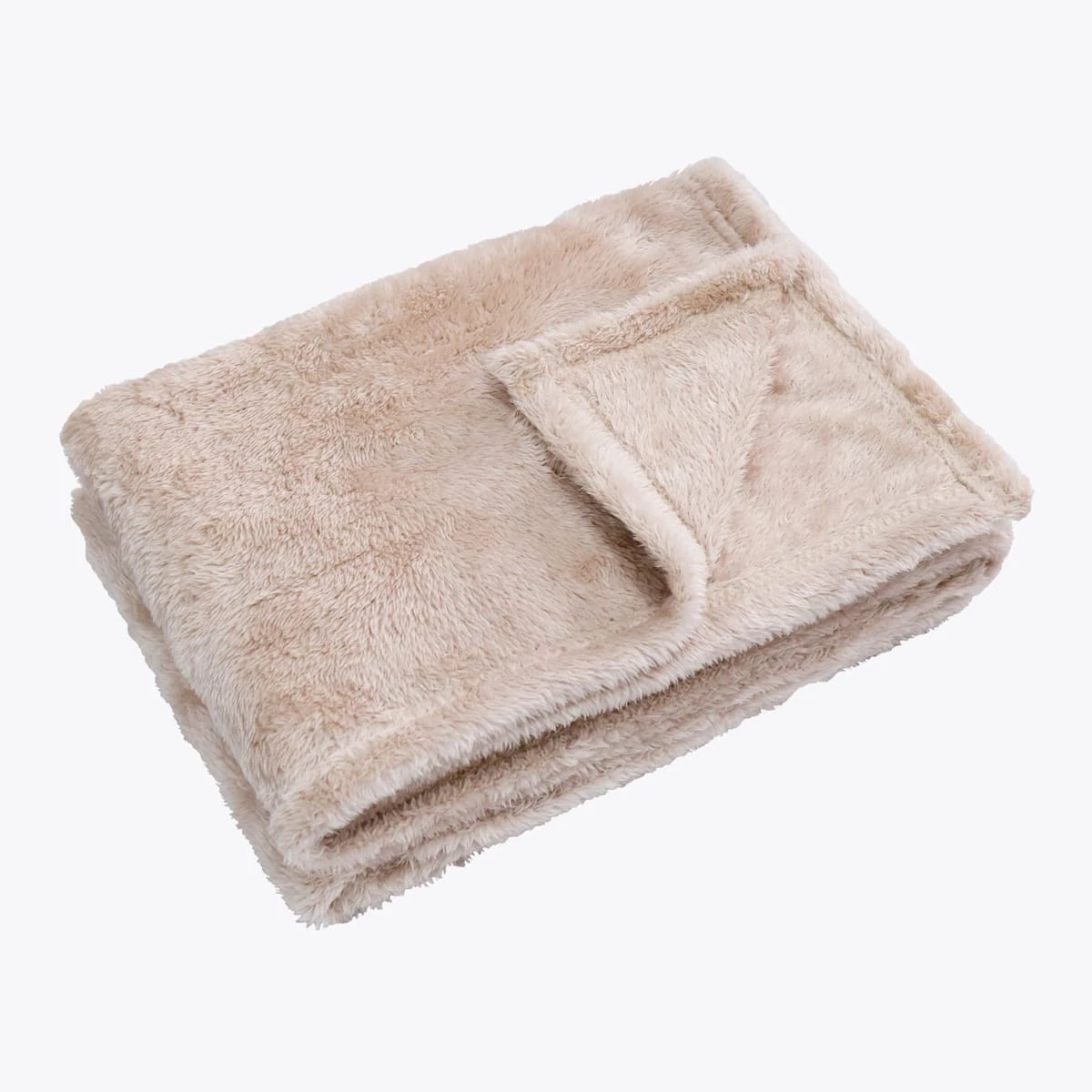 Alpaca Plush Pillow Blanket (Brown)