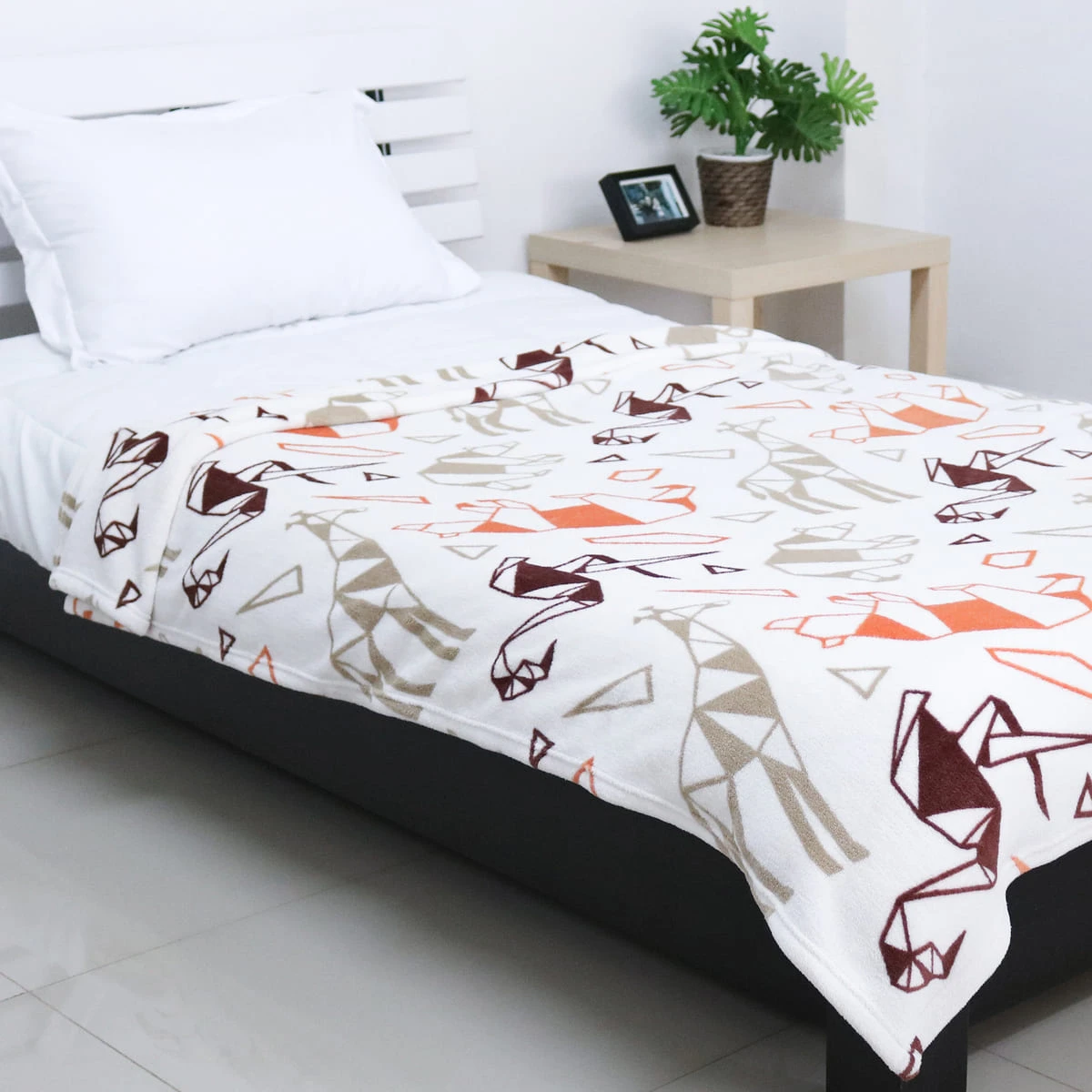 Animal Geometric Printed Flannel Blanket