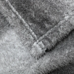 Black and White Stripe Printed Wombat Plush Blanket