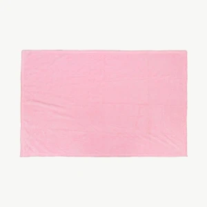Blankar 3D Embroidery Heart Shape Plush Tote Bag Blanket (Pink)