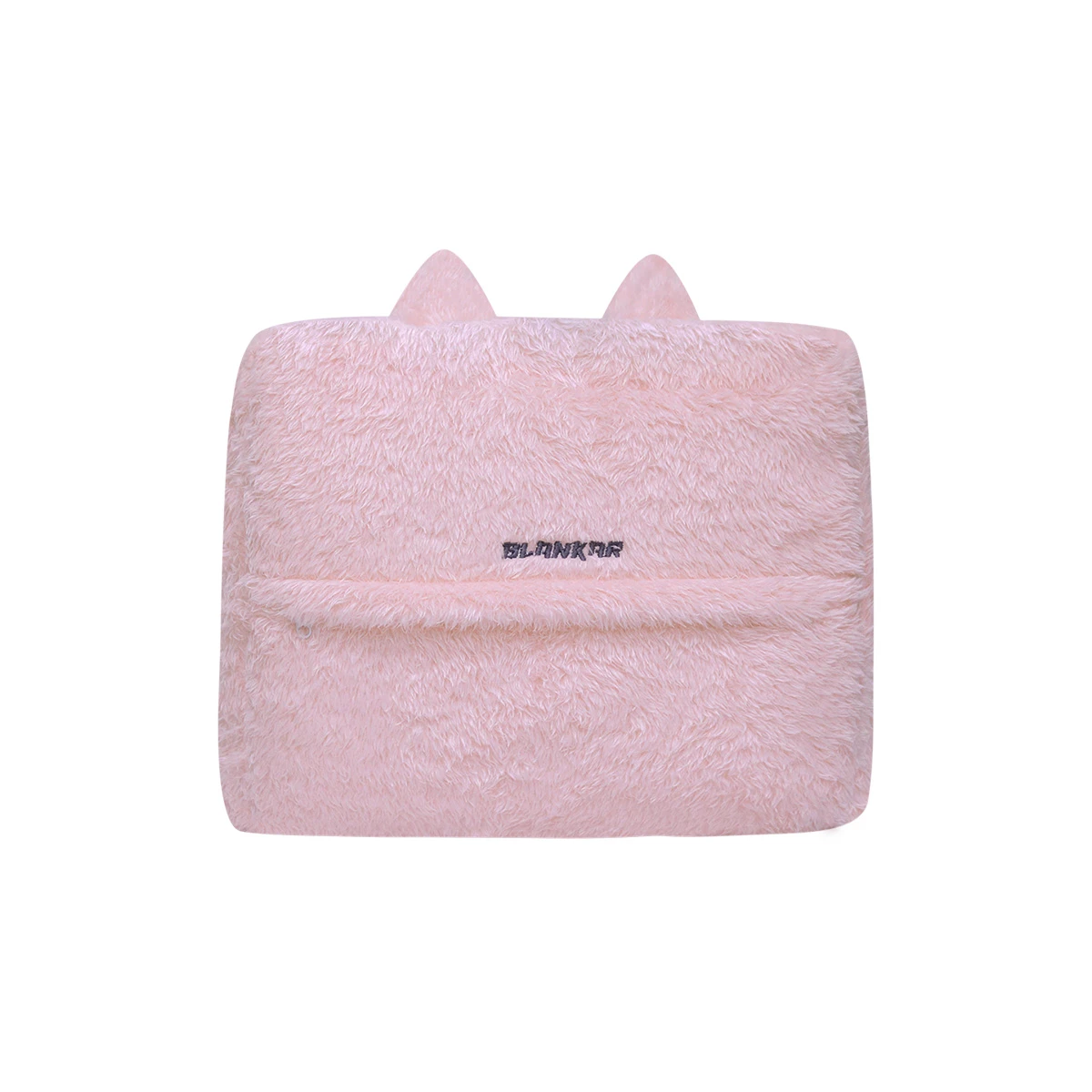 Blankar Embroidery Plush Hand Warmer Pillow Blanket (Pink,White)