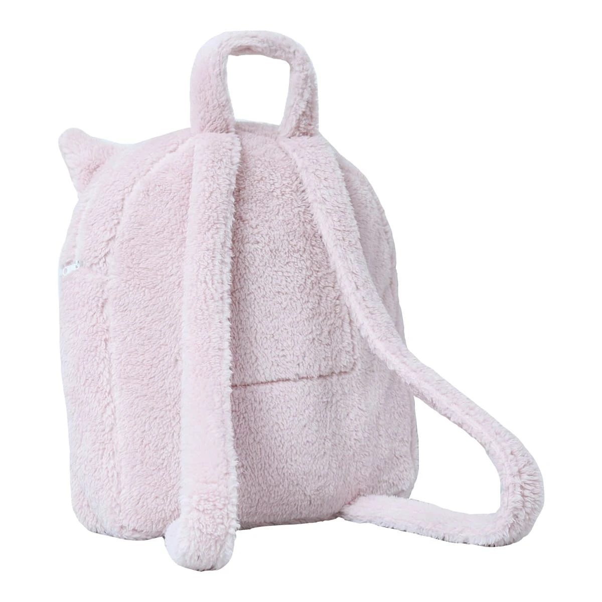 Blankar V2 3D Embroidery 2-Tone Plush Backpack Blanket (Pink,Brown)