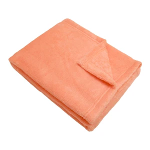 Bright 3D Embroidery Plush Bolster Blanket (Orange)