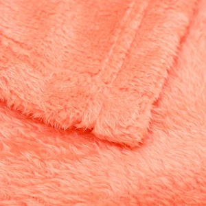 Bright 3D Embroidery Plush Bolster Blanket (Orange)