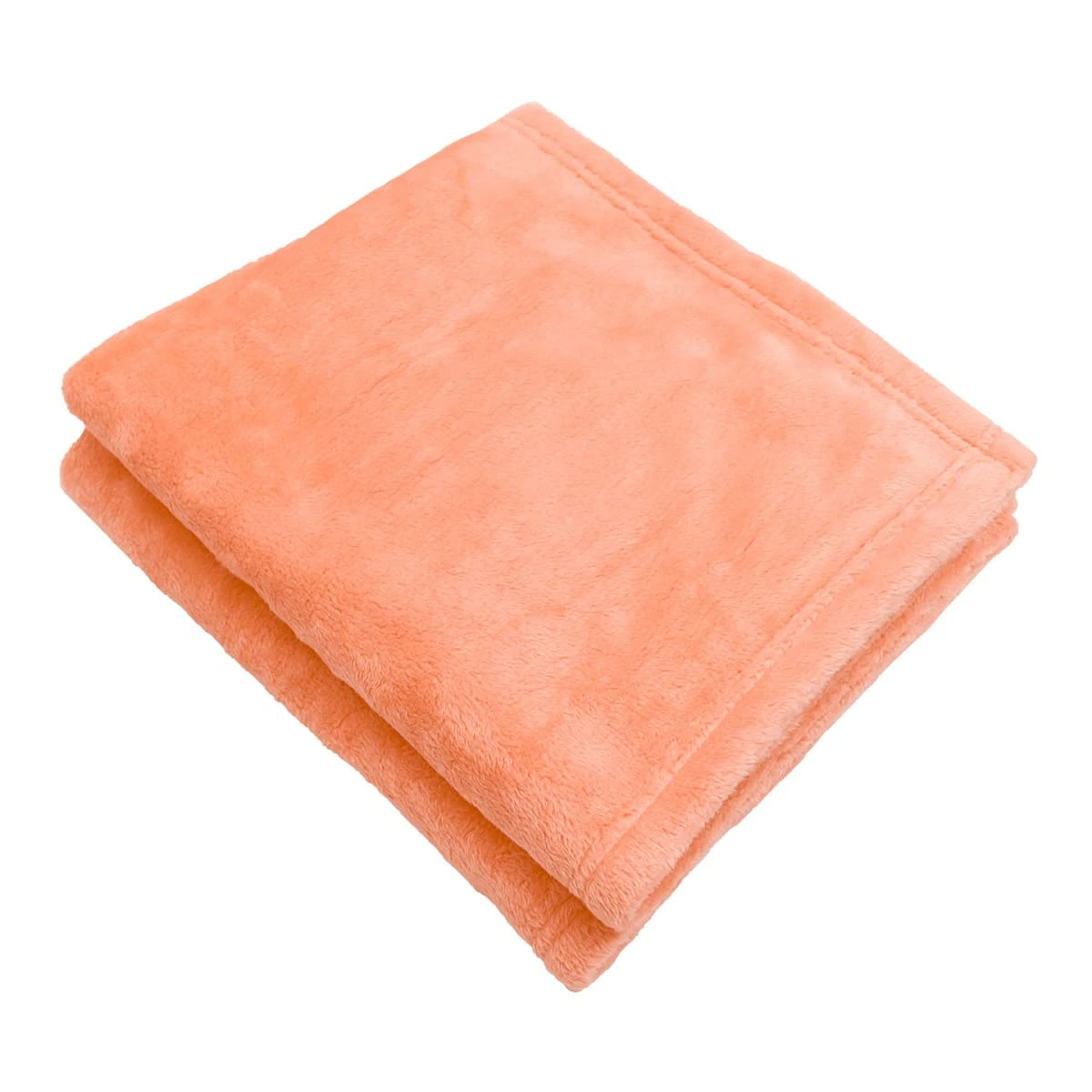 Bright 3D Embroidery Plush Carry-on Blanket (Orange)