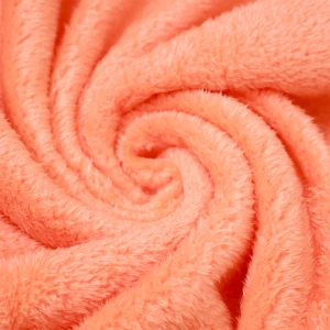 Bright 3D Embroidery Plush Carry-on Blanket (Orange)