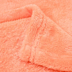 Bright 3D Embroidery Plush Carry-on Blanket (Orange)