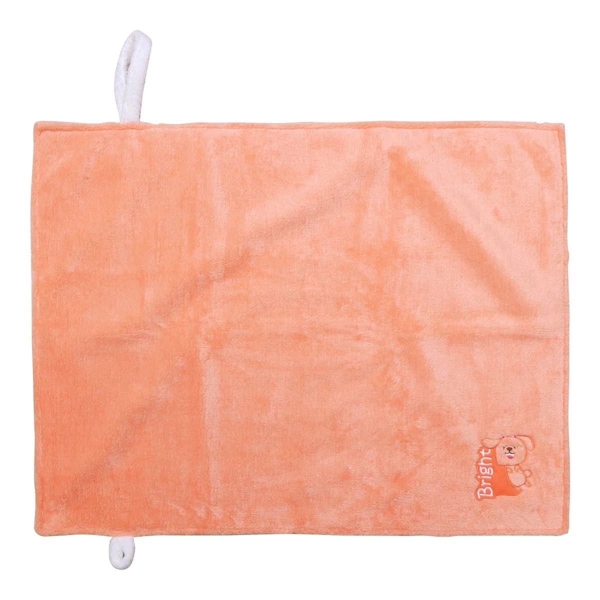 Bright Embroidery Plush Baby Blanket (Orange)