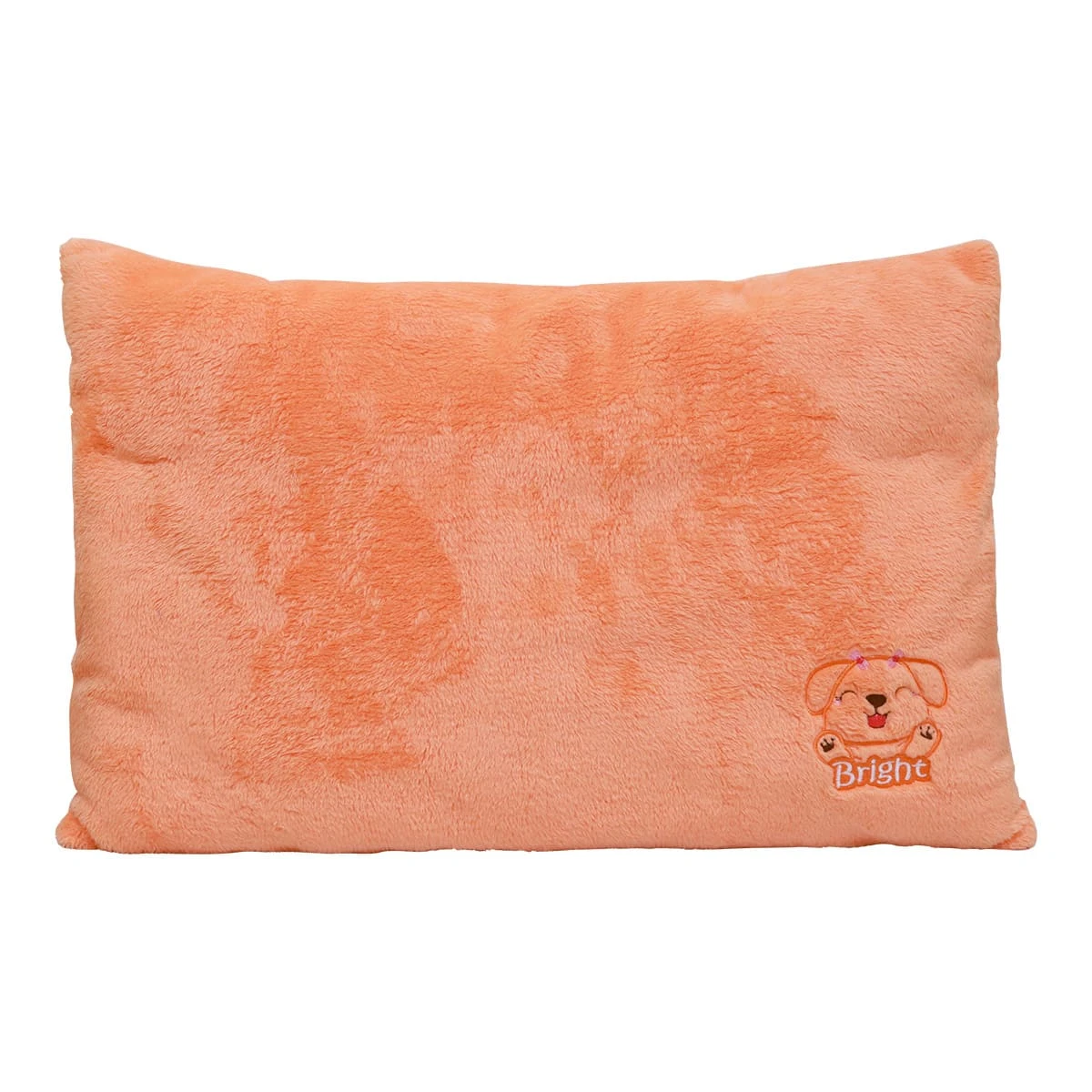 Bright Embroidery Plush Pet Bed (Orange)