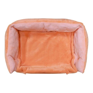 Bright Embroidery Plush Pet Bed (Orange)