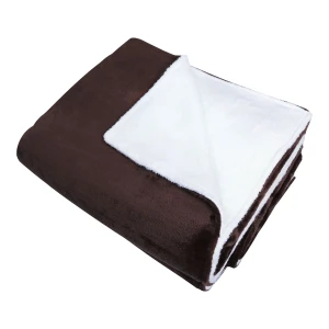 Brown Reversible to White Cashmere Blanket