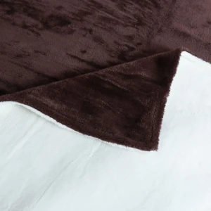Brown Reversible to White Cashmere Blanket