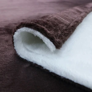 Brown Reversible to White Cashmere Blanket