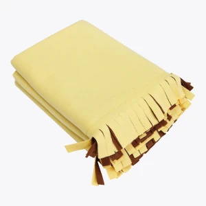 Brown Reversible to Yellow Dancing Fleece Blanket