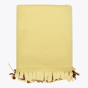 Brown Reversible to Yellow Dancing Fleece Blanket