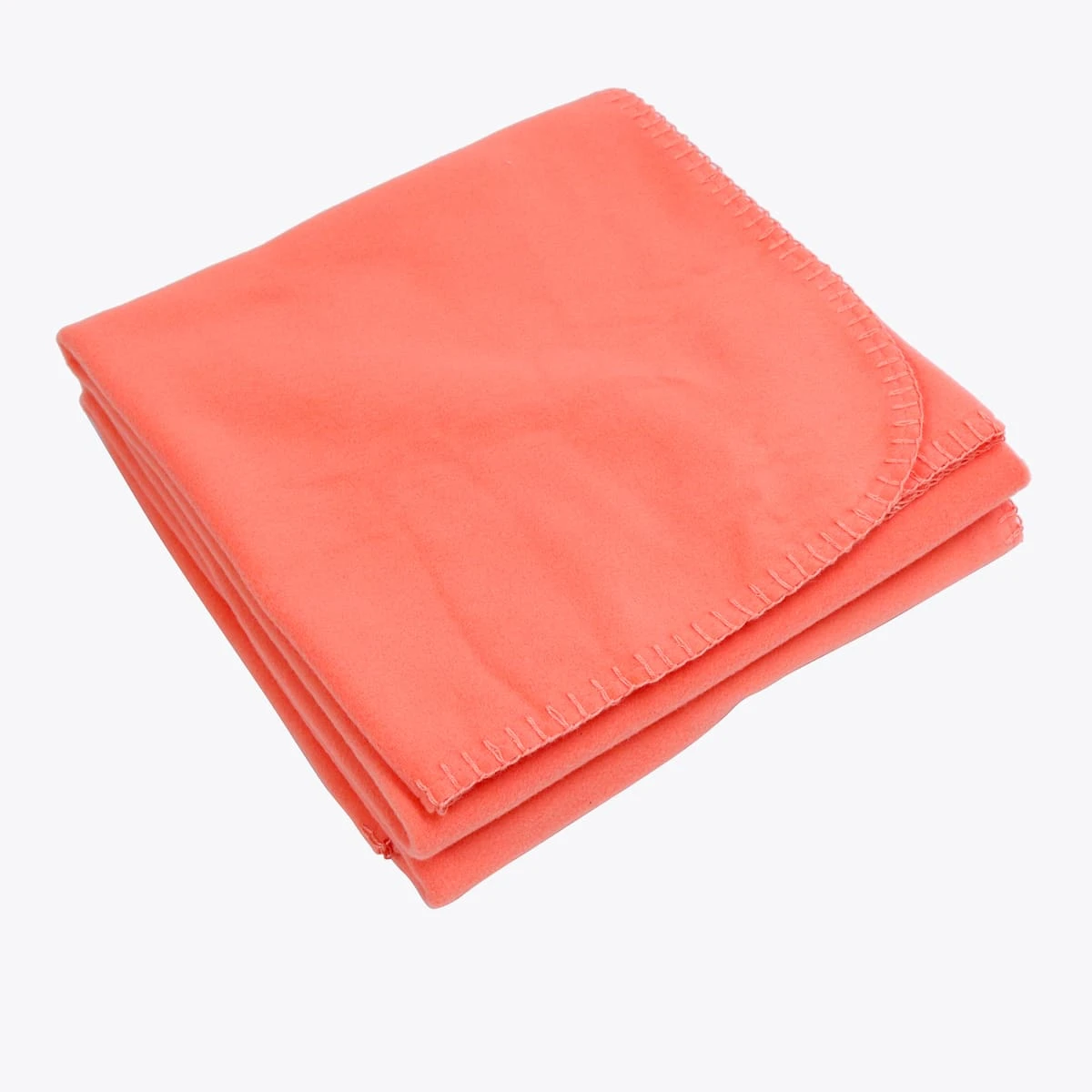 Carrot 3D Embroidery Fleece Outdoor Blanket with Drawstring Bag (Peach)