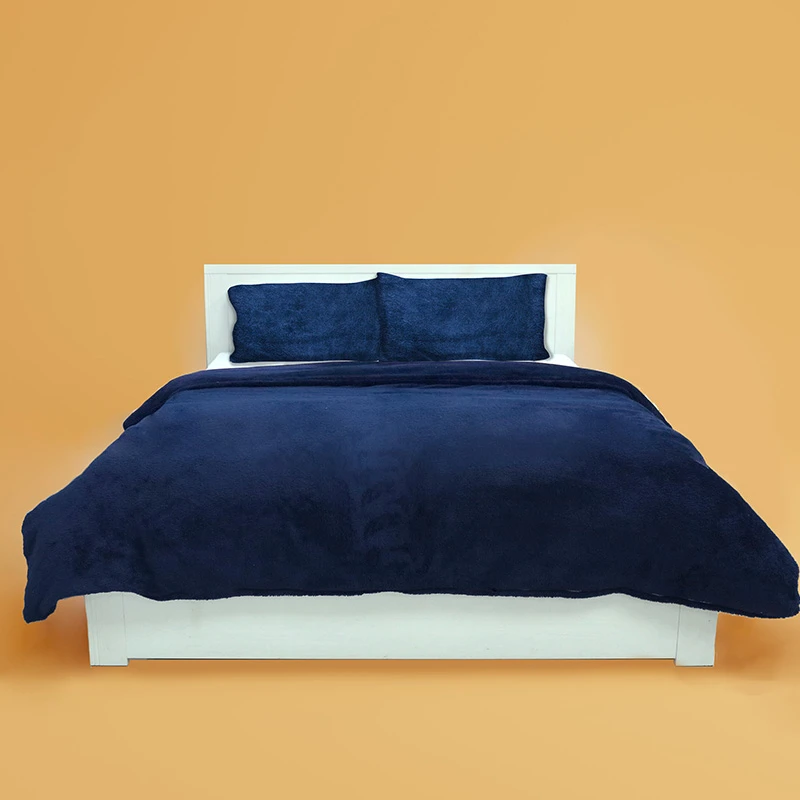 Duvet Cover with Pillow Covers - Wombat Plush (Navy)