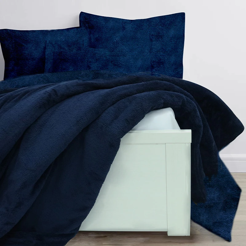 Duvet Cover with Pillow Covers - Wombat Plush (Navy)