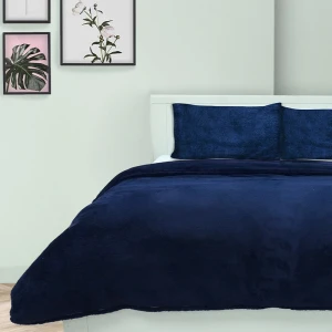 Duvet Cover with Pillow Covers - Wombat Plush (Navy)