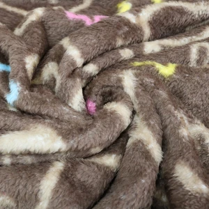 Eazzie Brownie Printed Plush Blanket (Brown)