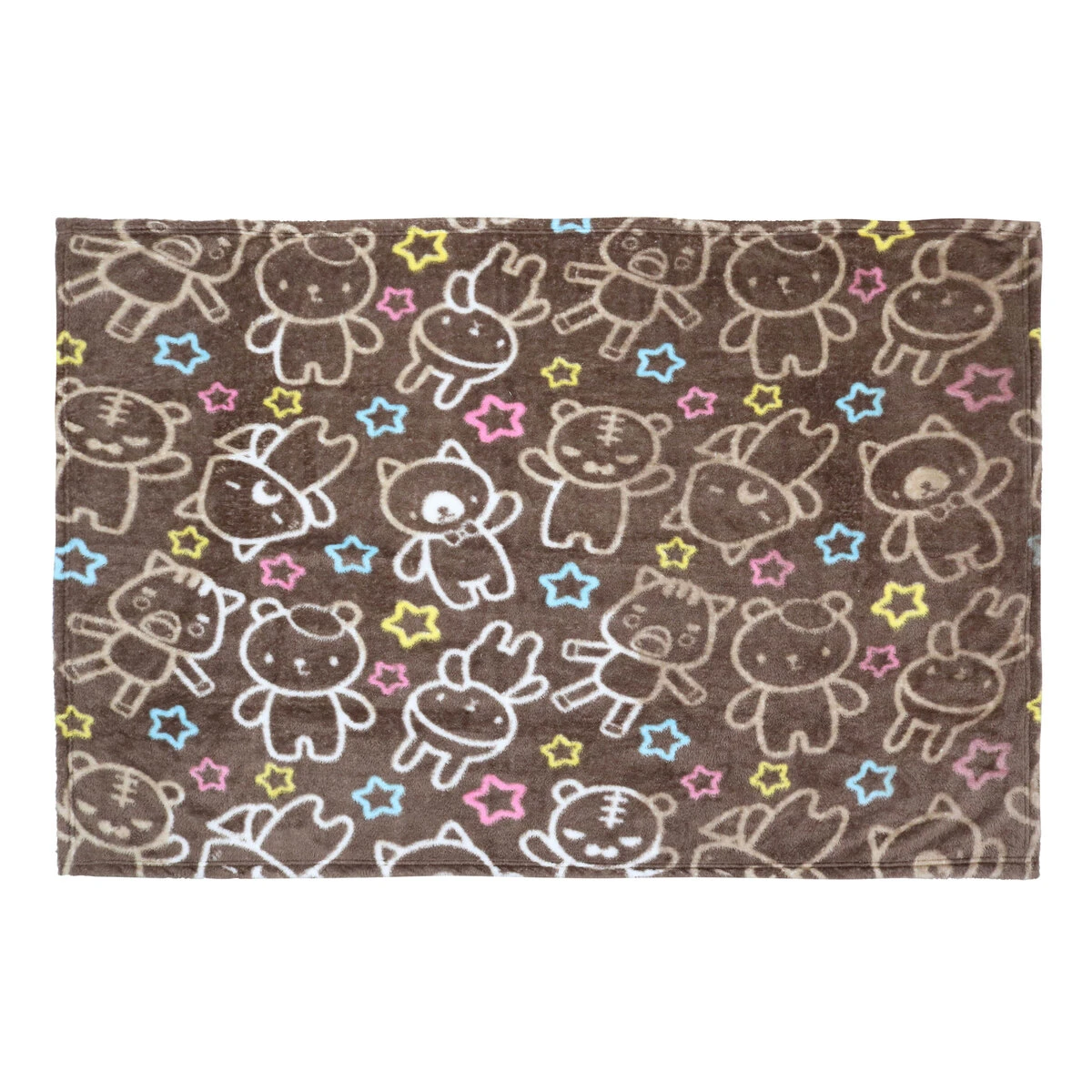Eazzie Brownie Printed Plush Blanket (Brown)