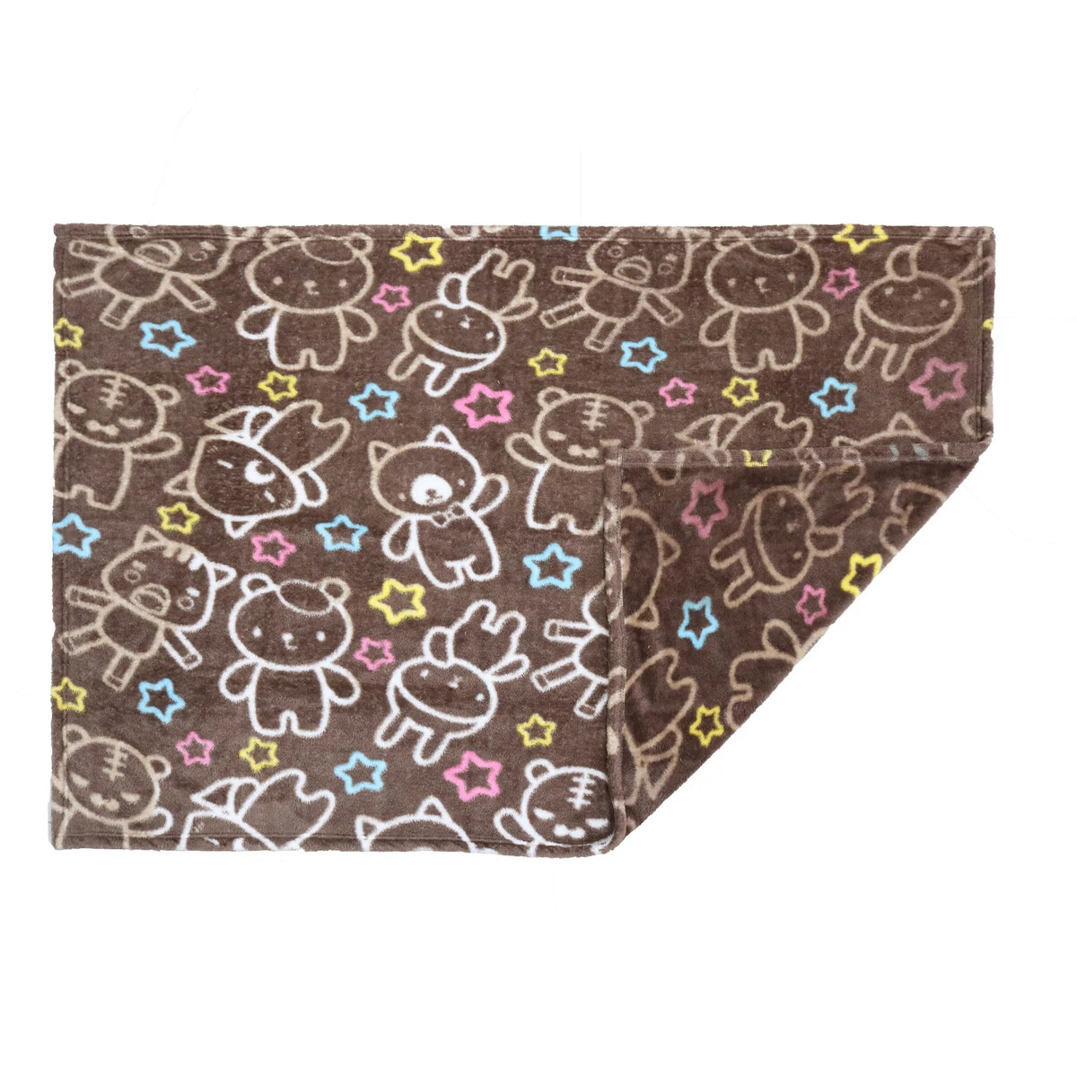 Eazzie Brownie Printed Plush Blanket (Brown)