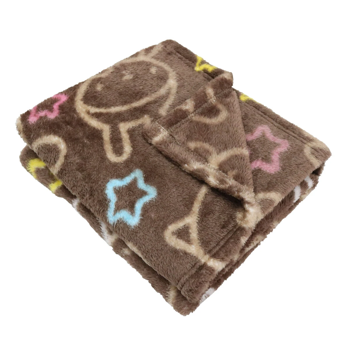 Eazzie Brownie Printed Plush Blanket (Brown)