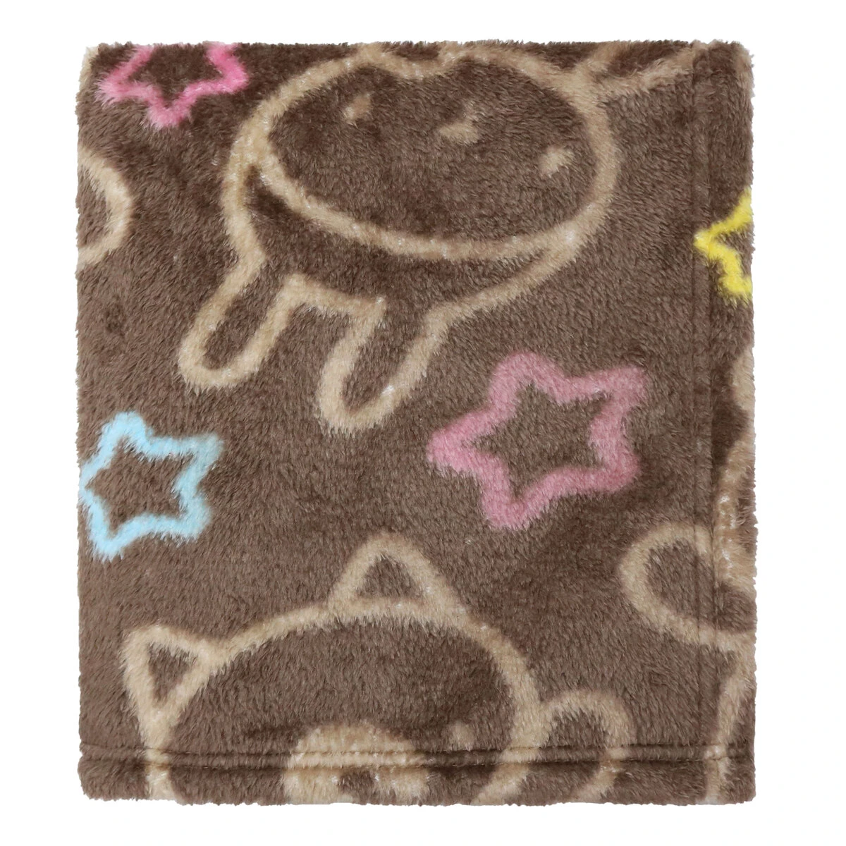 Eazzie Brownie Printed Plush Blanket (Brown)