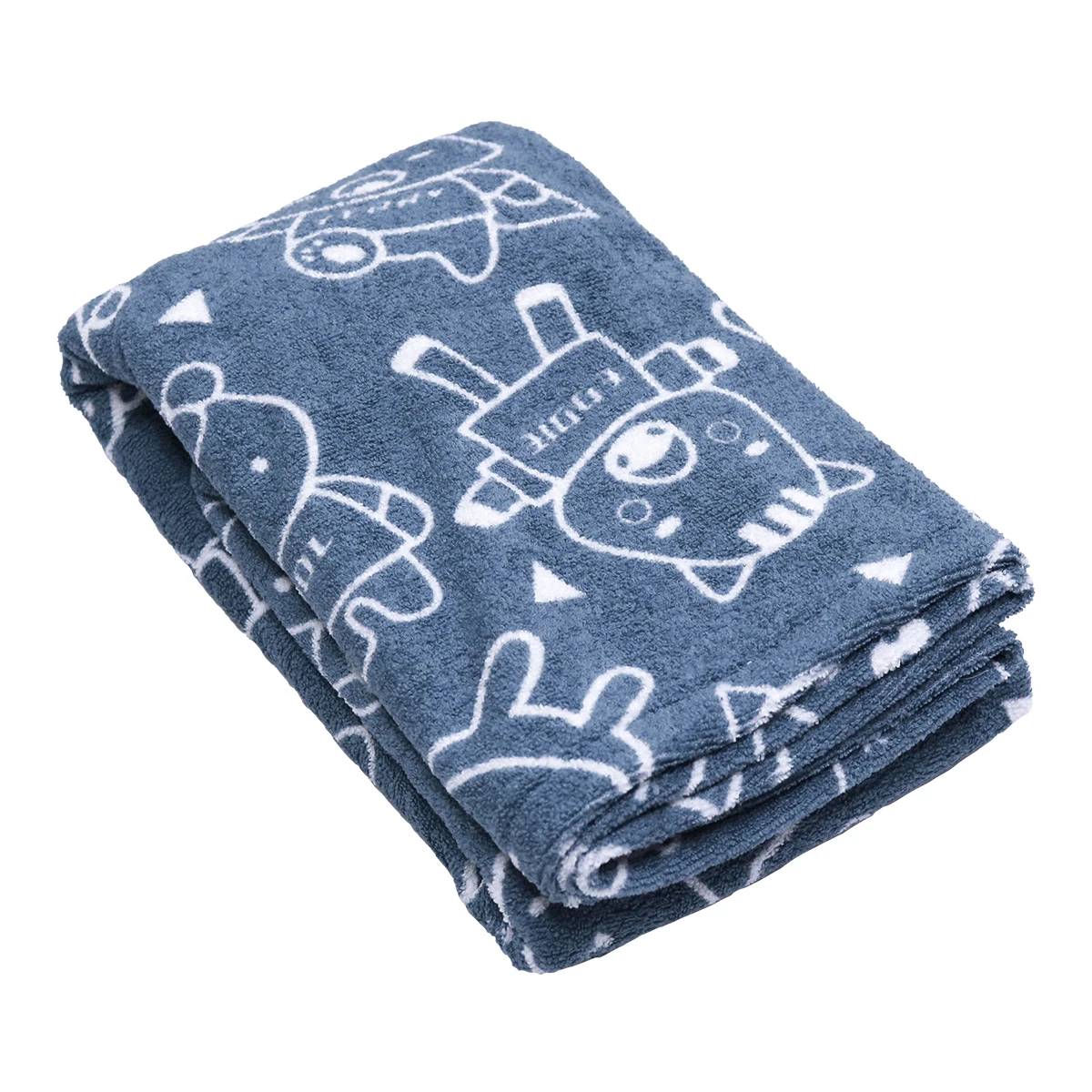 Eazzie Gang Printed Terry  Strapless Bath Towel (Navy) 26x34