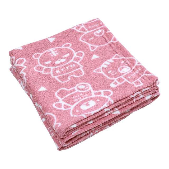 Eazzie Gang Printed Terry Baby Bath Towel (Pink) 26x34