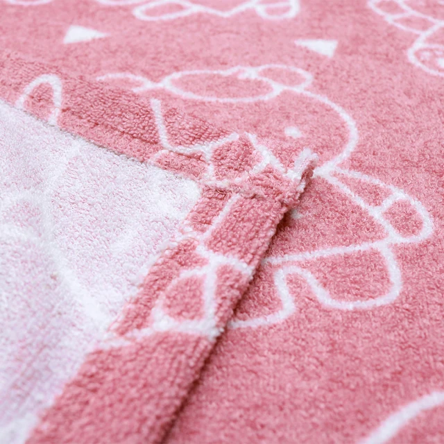 Eazzie Gang Printed Terry Baby Bath Towel (Pink) 26x34