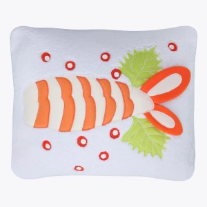 Ebi Sushi 3D Embroidery Sherpa Cushion Cover