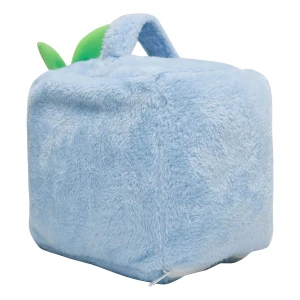 Echo 3D Embroidery Cube Shape Carry-on Recycled Plush Blanket (Blue)