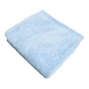 Echo 3D Embroidery Cube Shape Carry-on Recycled Plush Blanket (Blue)