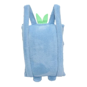 Echo 3D Embroidery Recycled Plush Backpack Blanket (Blue)