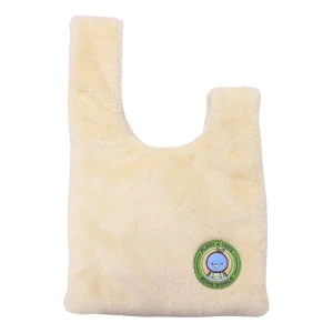 Echo Embroidery Recycled Plush Tote Bag with Echo World Printed Recycled Plush Baby Blanket 30x40